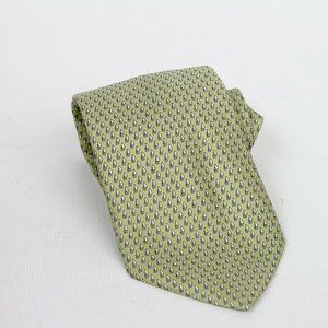 Brooks Brothers Makers Green Sail Boats Pure Silk Mens Necktie Tie Ties Y2K USA